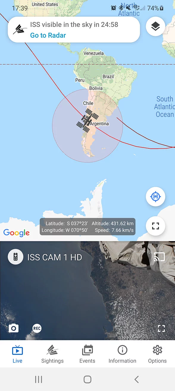 Best ISS Detector Android APP